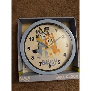 New In Box! Bluey Analog Wall Clock Kids Room Decor 10"